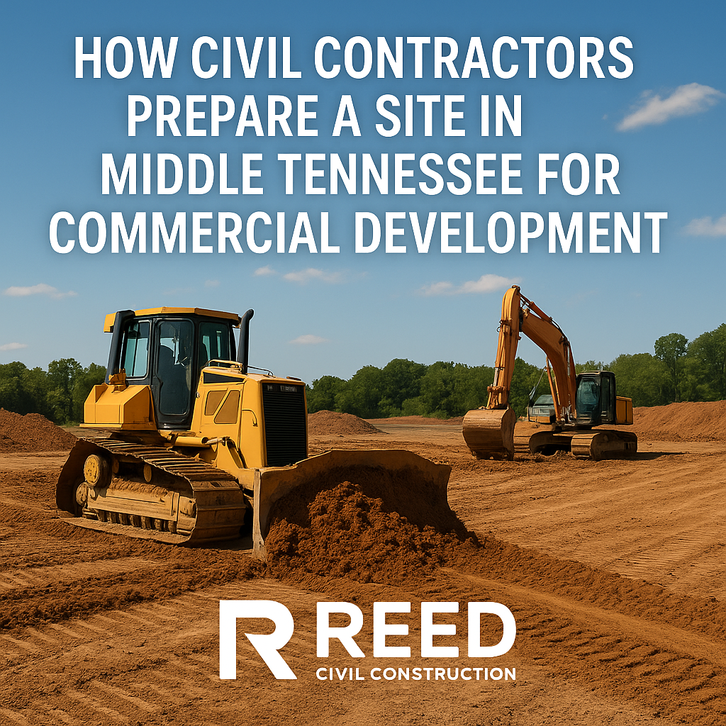 How Civil Contractors Prepare a Site in Middle Tennessee for Commercial Development